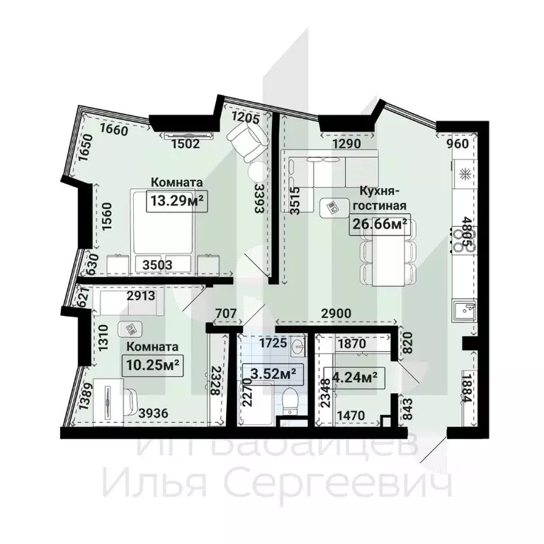 2-к кв. Москва Севастопольский просп., 22А (65.9 м) - Фото 2