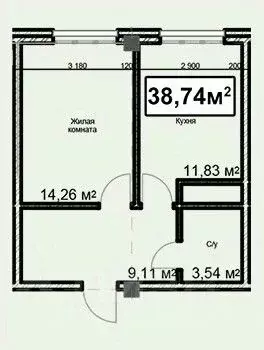 1-к кв. Ставропольский край, Ессентуки ул. Благодатная, 24 (38.74 м) - Фото 2