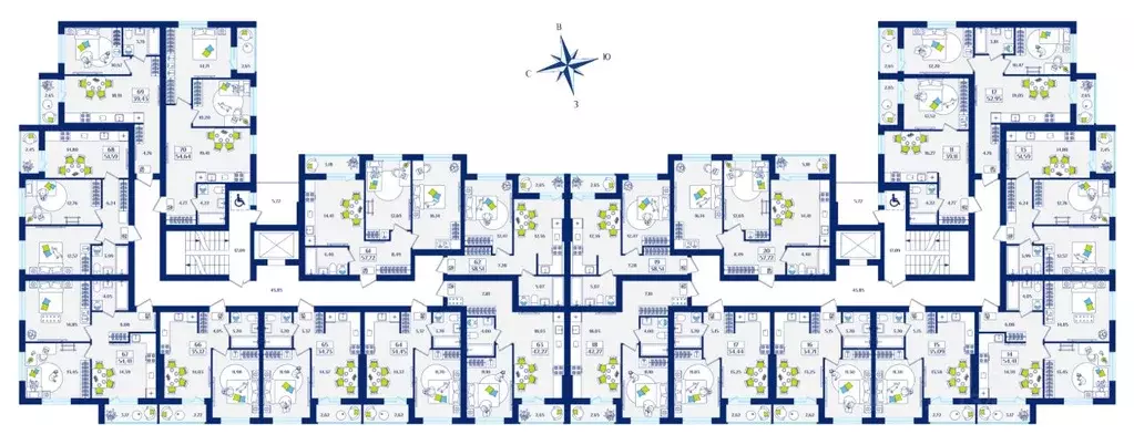 1-к кв. Калининградская область, Зеленоградск  (34.44 м) - Фото 1