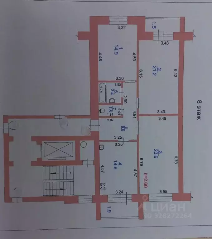 3-к кв. Мордовия, Саранск ул. Веселовского, 42/1 (89.8 м) - Фото 1