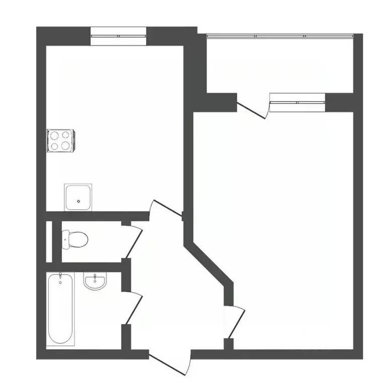 1-к кв. Тюменская область, Тюмень Малая Боровская ул., 7 (41.1 м) - Фото 2