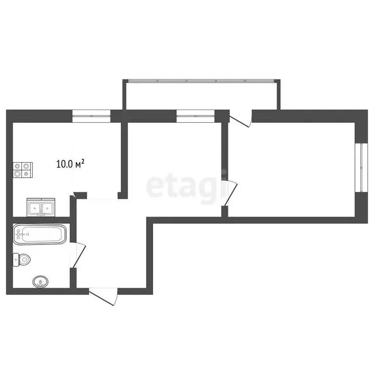 2-комнатная квартира: Нальчик, улица Затишье, 5 (52 м) - Фото 1