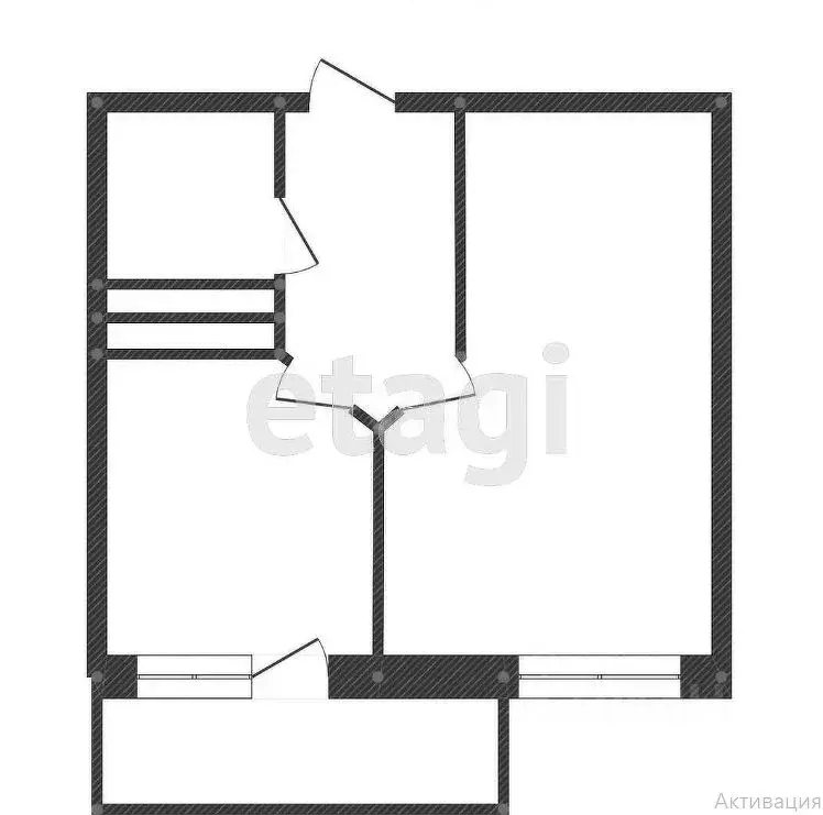 1-к кв. Воронежская область, Воронеж Троицкий кв-л, Олимпийский ... - Фото 2