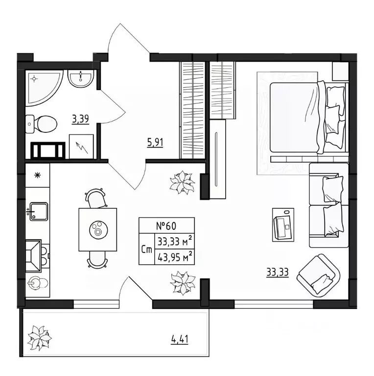Свободной планировки кв. Ленинградская область, Гатчинский ... - Фото 1