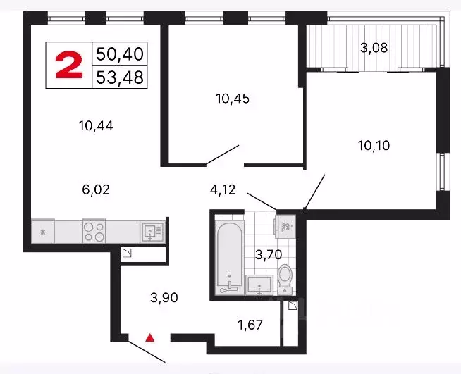 2-к кв. Свердловская область, Екатеринбург ул. Куйбышева, 106 (52.0 м) - Фото 2