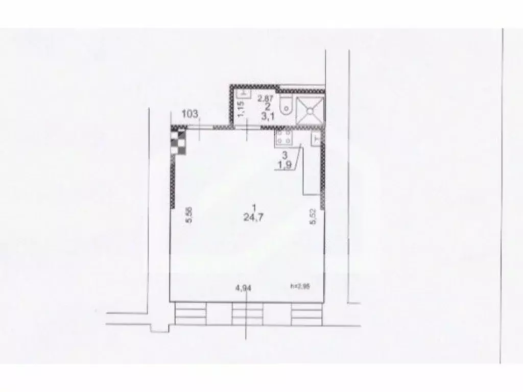 Помещение свободного назначения в Москва Балакиревский пер., 23 (30 м) - Фото 2