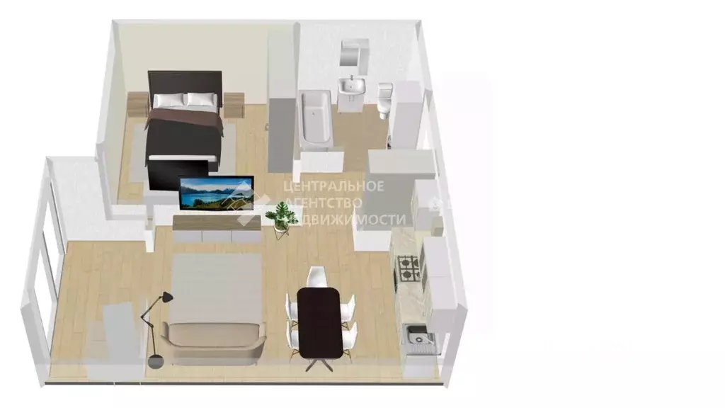 1-к кв. Рязанская область, Рыбное ул. Перспективная, 2А (37.8 м) - Фото 2