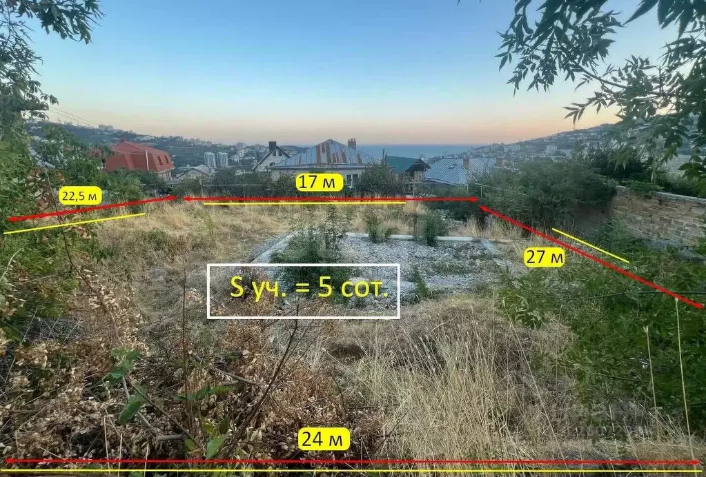 Участок в Крым, Ялта ул. Имени Умера Акмоллы Адаманова, 23Б (5.0 сот.) - Фото 1