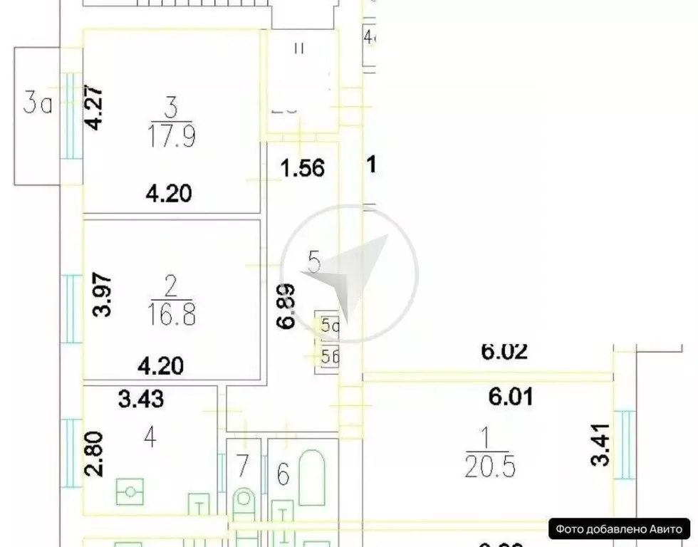 3-к кв. Москва Каширское ш., 13К1 (80.8 м) - Фото 2