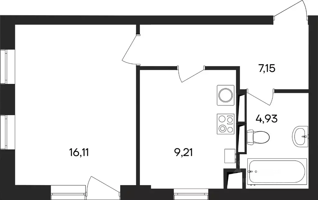 1-к кв. Крым, Евпатория городской округ, Заозерное пгт Кубики жилой ... - Фото 1
