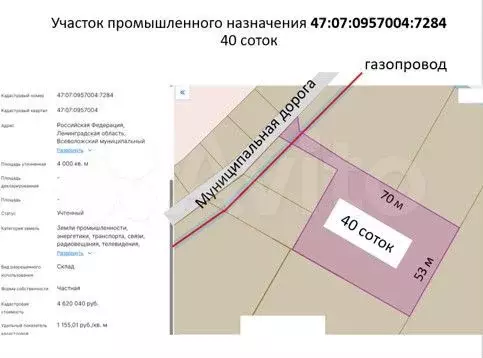 Участок 40 сот. (промназначения) - Фото 0
