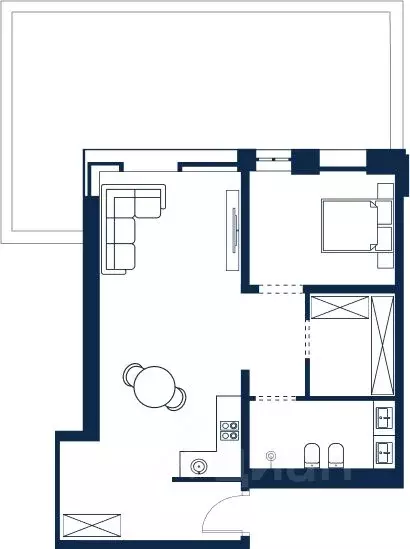 1-к кв. Краснодарский край, Сочи Адлер жилрайон, Курортный Городок ... - Фото 1