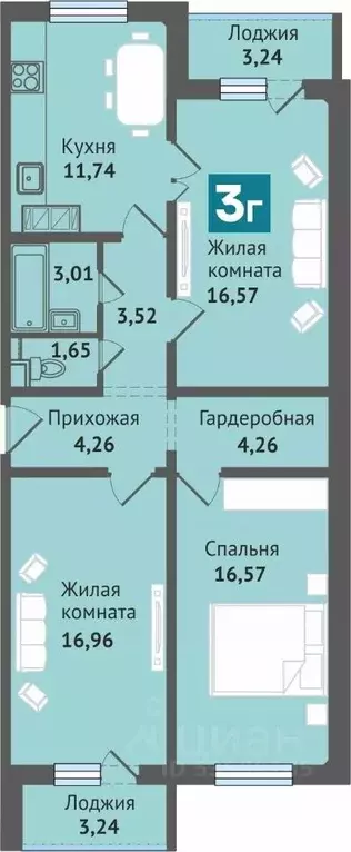 3-к кв. Марий Эл, Медведево городское поселение, Медведево пгт ул. ... - Фото 0