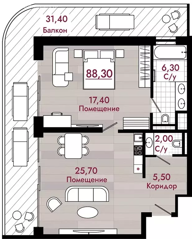 1-комнатная квартира: Краснодарский край, Туапсинский муниципальный ... - Фото 1