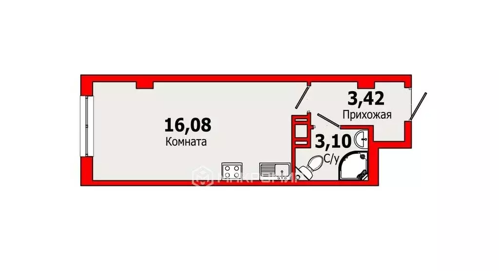 Квартира-студия: Мурино, улица Шоссе в Лаврики, 93 (22.3 м) - Фото 1
