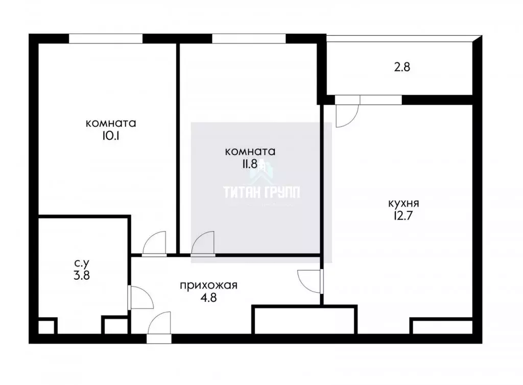 2-комнатная квартира: Краснодар, улица Даниила Смоляна, 65к2 (43.4 м) - Фото 1