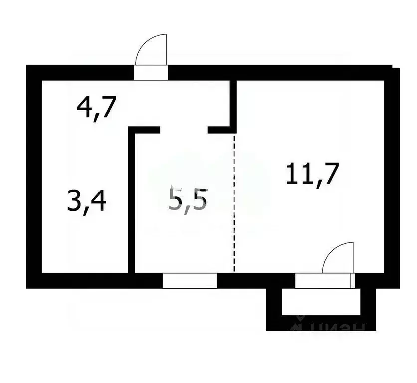 Студия Новосибирская область, Новосибирск Большая ул., 634 (25.0 м) - Фото 1