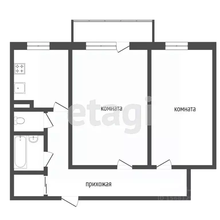 2-к кв. Коми, Ухта просп. Зерюнова, 6 (52.1 м) - Фото 1