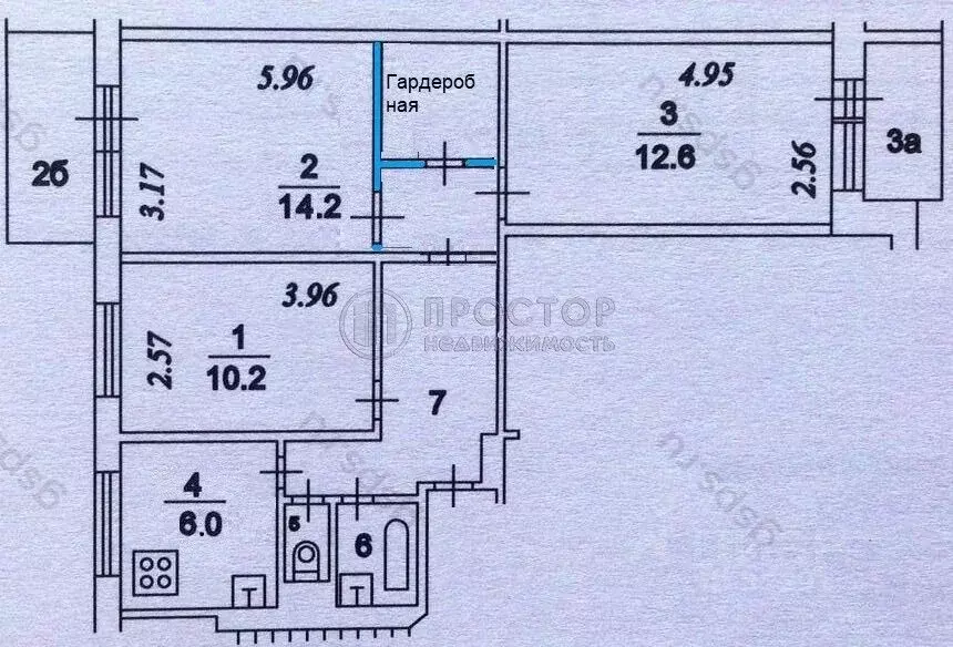 3-к кв. Москва ул. Коненкова, 15В (58.4 м) - Фото 1