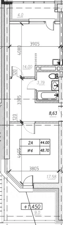 2-к кв. Приморский край, Владивосток ул. Нейбута, 135блок-ск4 (48.7 м) - Фото 0