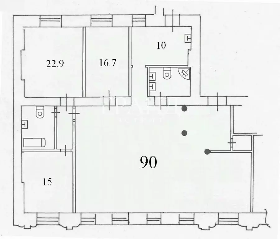 4-к кв. Москва Архангельский пер., 9 (182.0 м) - Фото 2