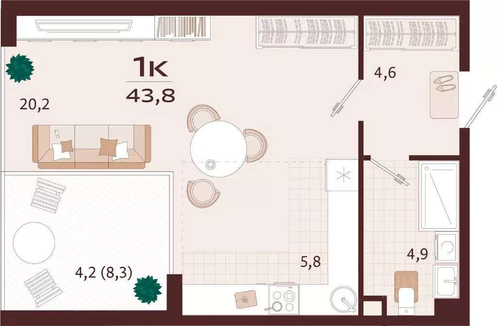 1-к кв. Крым, Ялта ул. Спендиарова, 5 (43.8 м) - Фото 1