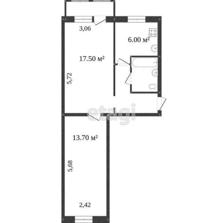 2-к кв. Вологодская область, Вологда Козленская ул., 108А (47.6 м) - Фото 1
