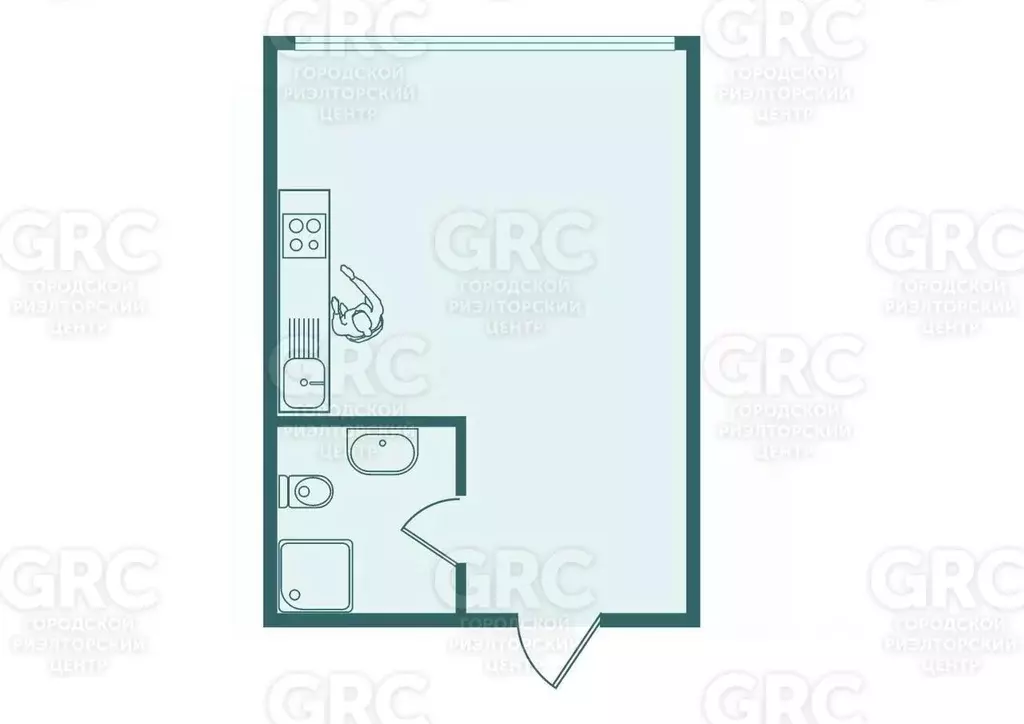 Студия Краснодарский край, Сочи ул. Ручей Видный, 68 (31.0 м) - Фото 2