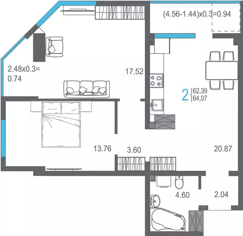 2-к кв. Крым, Ялта ул. Кирова, 155Ак2 (64.07 м) - Фото 1