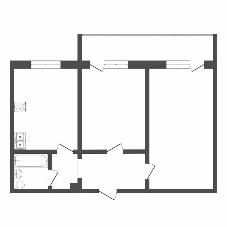2-комнатная квартира: Тюмень, Таймырская улица, 70 (45.5 м) - Фото 1