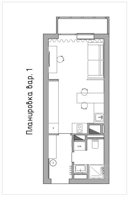 Студия Ульяновская область, Ульяновск ул. Скочилова, 9А (26.1 м) - Фото 2