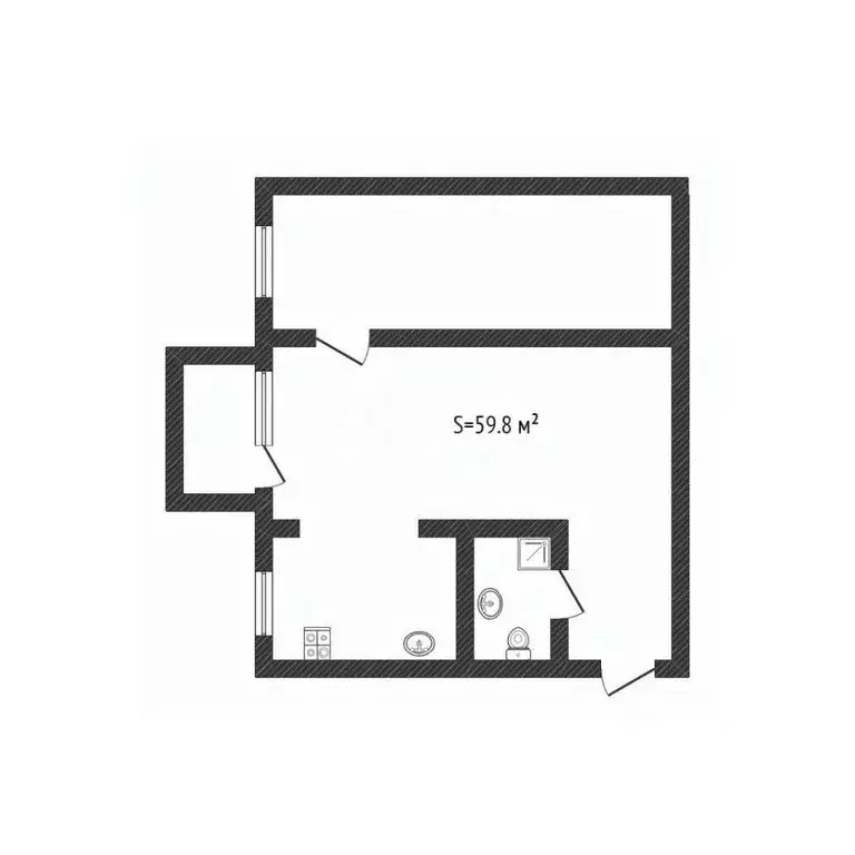 2-к кв. Алтайский край, Бийск Коммунарский пер., 21 (59.8 м) - Фото 2