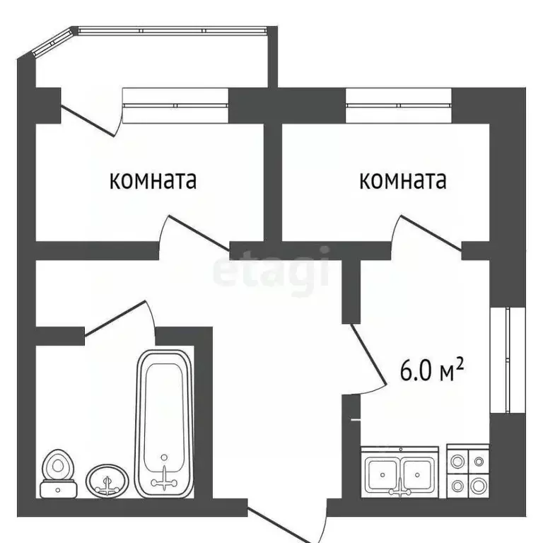 2-к кв. Ростовская область, Таганрог ул. Свободы, 36-3 (44.0 м) - Фото 1