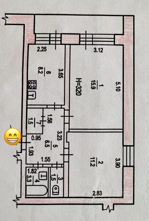 2-к кв. Хабаровский край, Хабаровск пос. Березовка, ул. Озерная, 2 ... - Фото 2