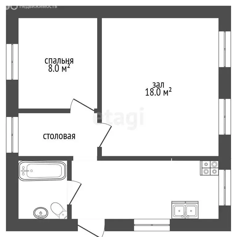 Дом в село Береговое-Первое, Заводская улица (45 м) - Фото 0