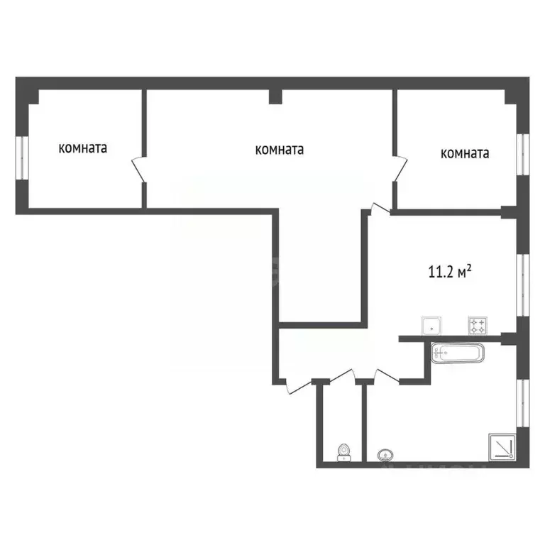 3-к кв. Красноярский край, Красноярск Партизанская ул., 70 (70.0 м) - Фото 1