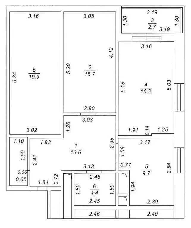 2-комнатная квартира: Казань, улица Вишневского, 57А (61.7 м) - Фото 1