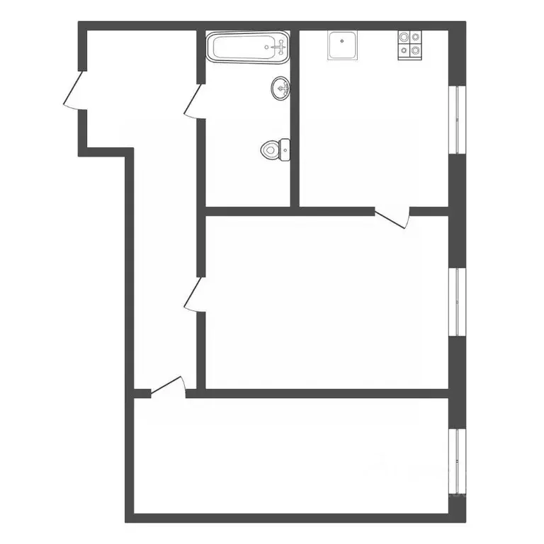 2-к кв. Тульская область, Узловая Магистральная ул., 49 (41.5 м) - Фото 1