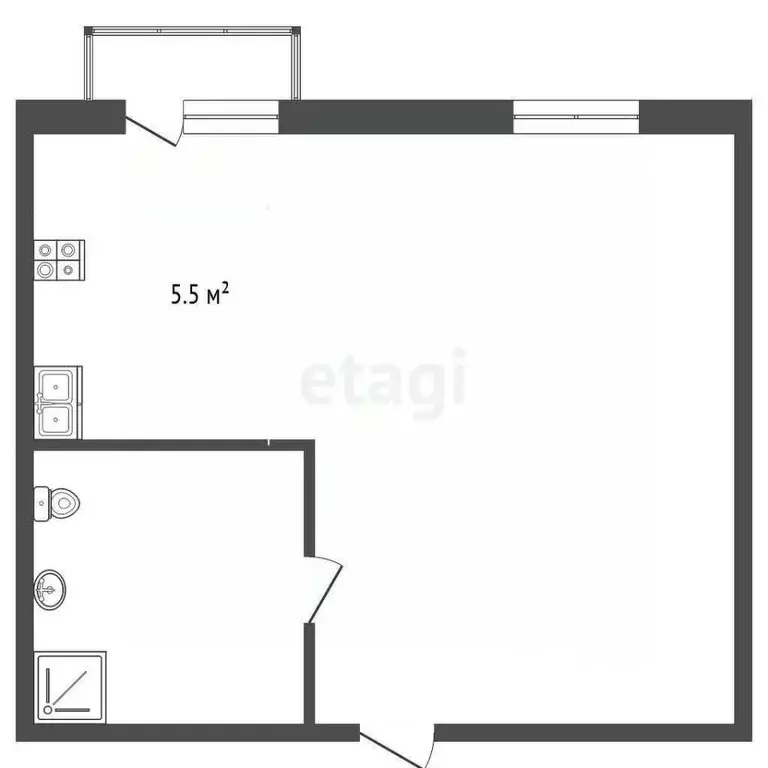 Студия Краснодарский край, Анапа ул. Мирная, 29к11 (37.0 м) - Фото 2