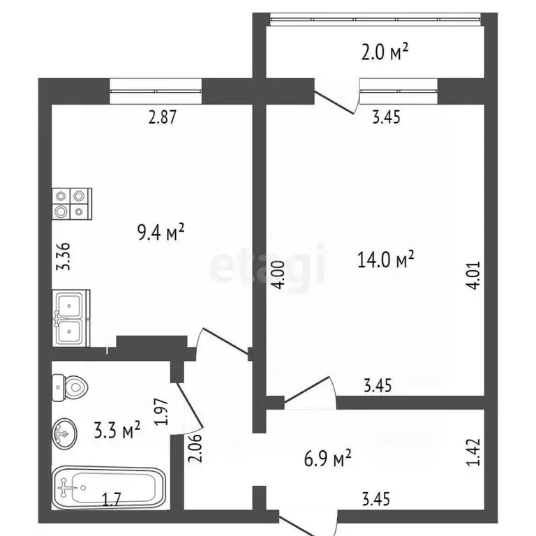 1-к кв. Мордовия, Саранск Солнечная ул., 17 (33.4 м) - Фото 0