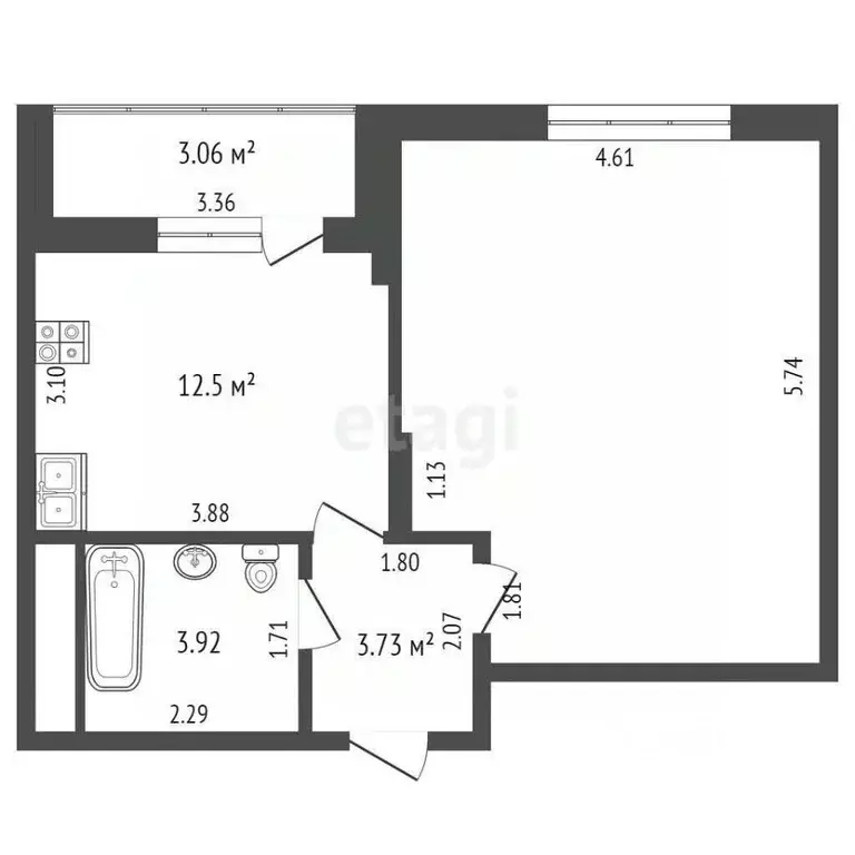 1-к кв. Москва ул. Толбухина, 2 (44.5 м) - Фото 1