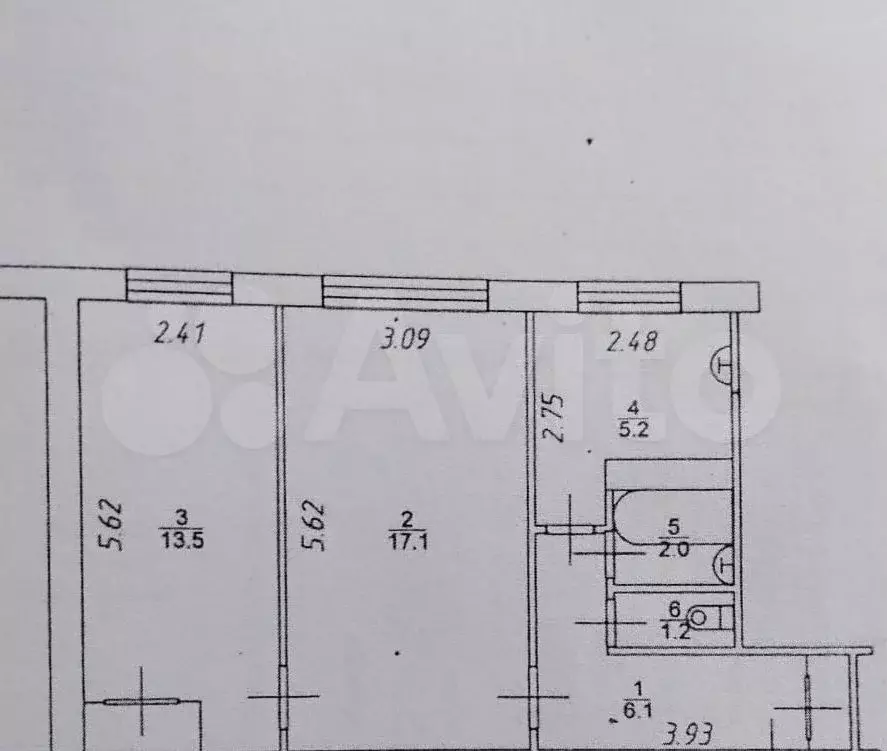 2-к. квартира, 45,1 м, 5/5 эт. - Фото 0