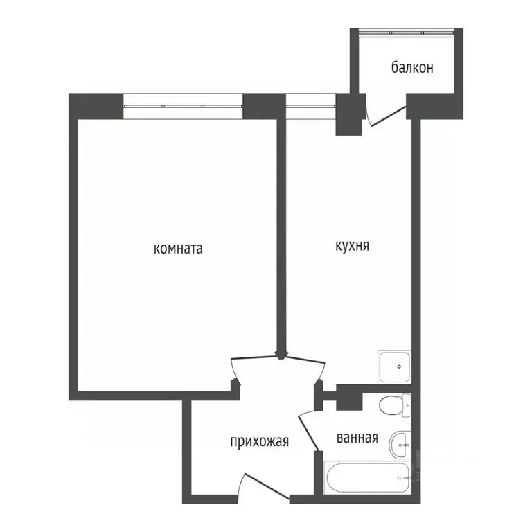 1-к кв. Красноярский край, Красноярск Соколовская ул., 72А (37.6 м) - Фото 1