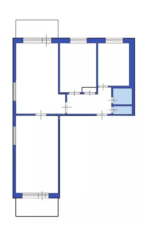 3-к кв. Кемеровская область, Кемерово Комсомольский просп., 53А (60.0 ... - Фото 2