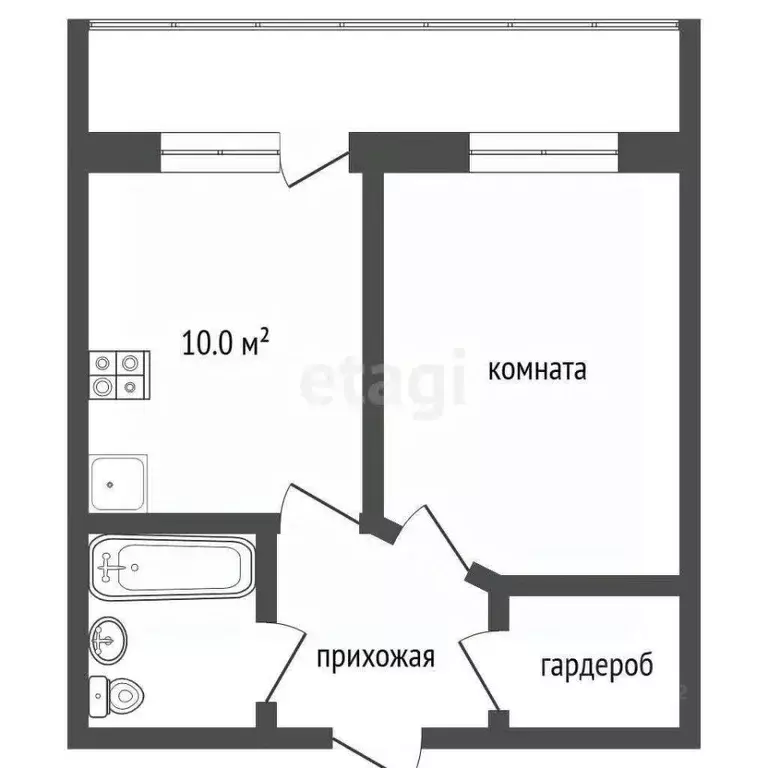 1-к кв. Забайкальский край, Чита Октябрьский мкр, 7 (37.6 м) - Фото 1