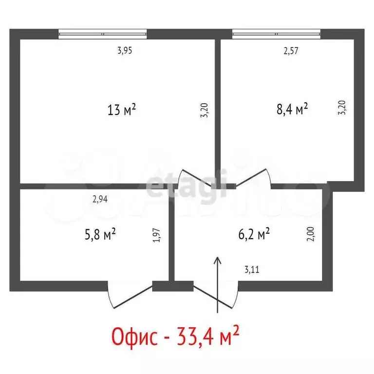 Продам офисное помещение, 33.4 м - Фото 0