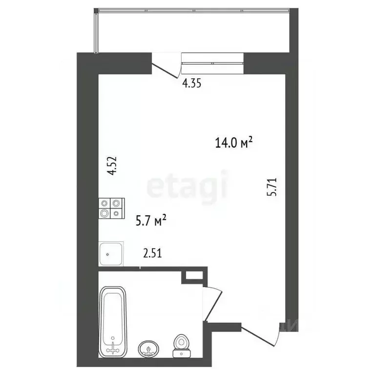 Студия Челябинская область, Челябинский городской округ, пос. ... - Фото 2