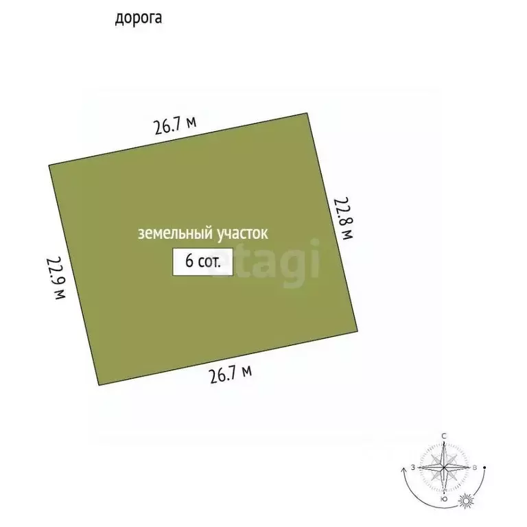 Участок в Крым, Ленинский район, с. Калиновка ул. Абденановой (6.0 ... - Фото 2