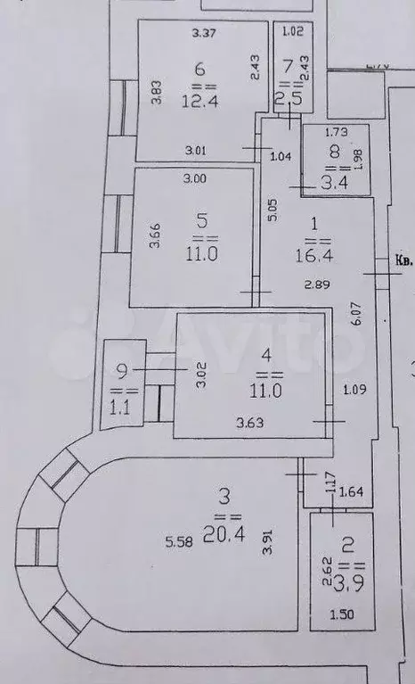 3-к. квартира, 81 м, 1/14 эт. - Фото 0