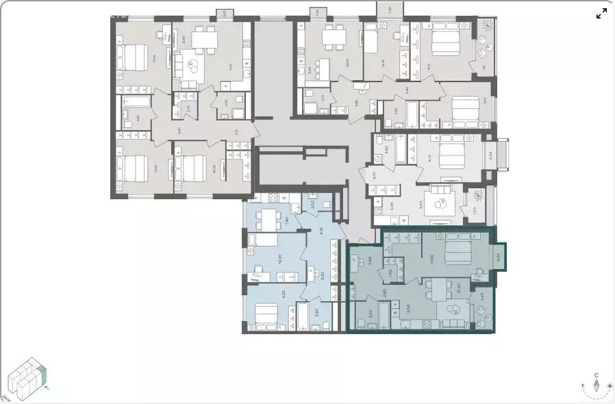 2-комнатная квартира: село Перхушково, микрорайон Равновесие, 4 (45.4 ... - Фото 2